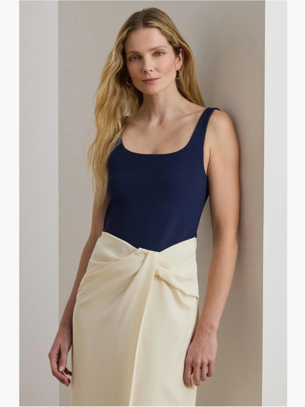 Lauren Ralph Lauren
Two-Tone Ottoman & Crepe
Sleeveless Gown - Picture 6 of 9